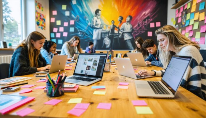 students build online profiles